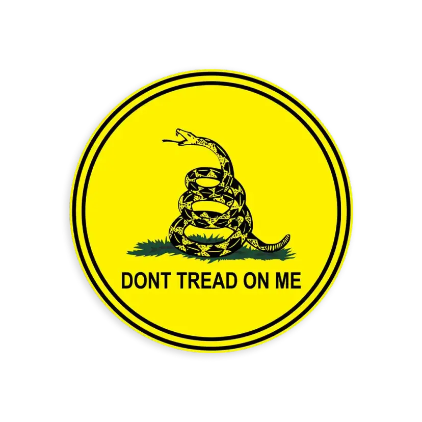 Dont Tread on me circle Car Sticker