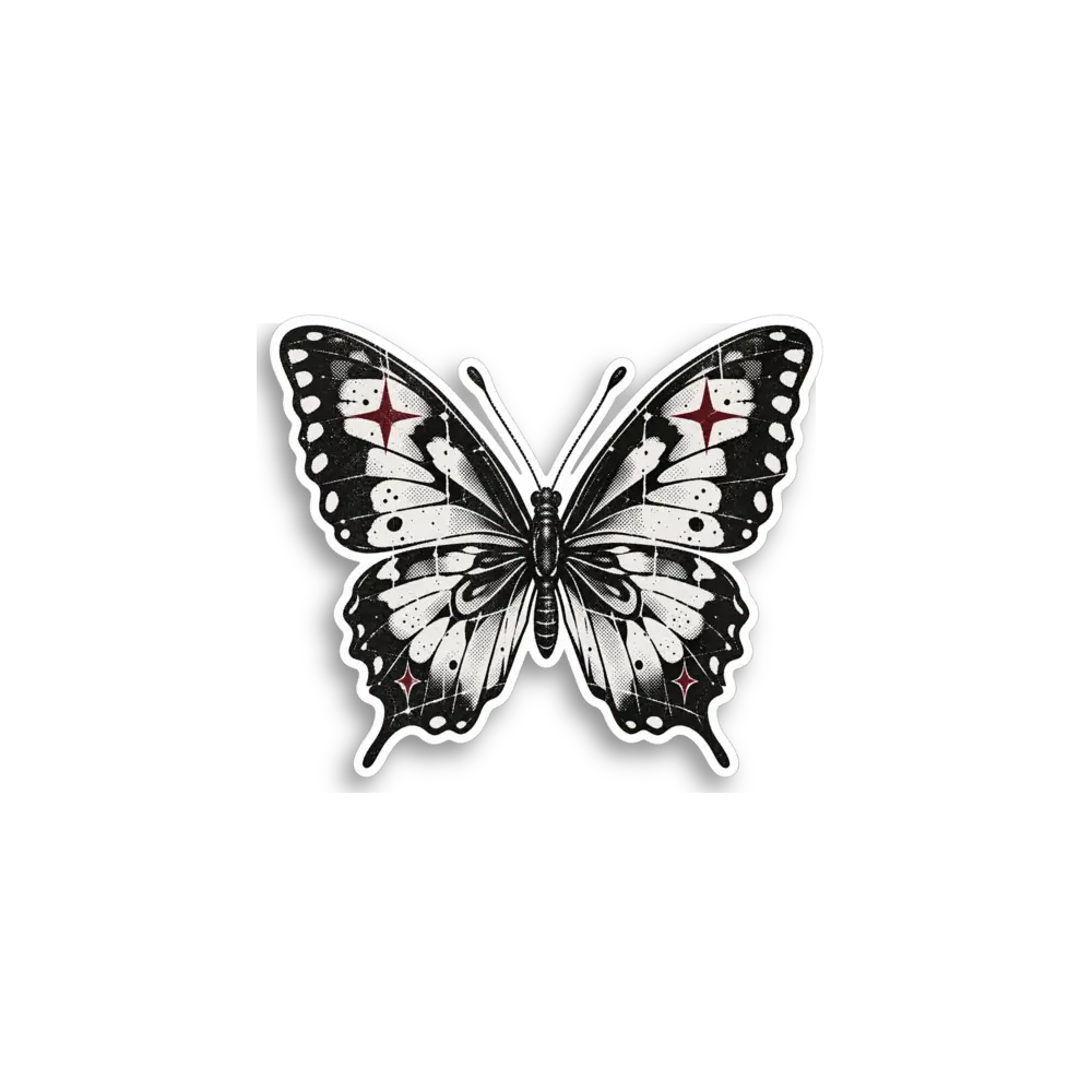 Black Butterfly Sticker