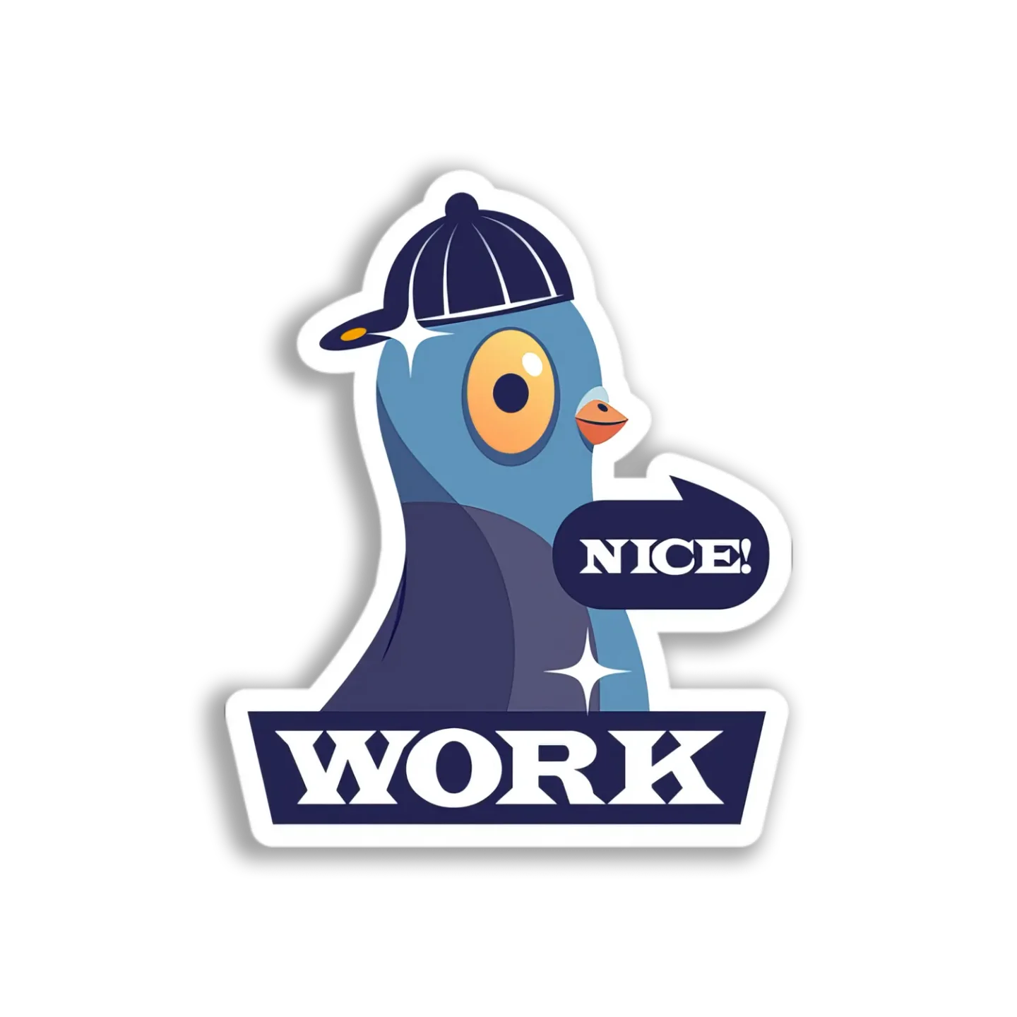 Nice Work Pigeon Sticker