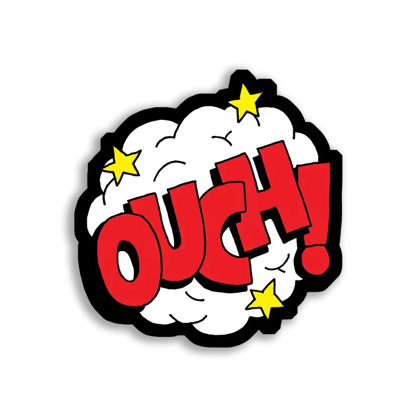 Ouch! Comic Book Exclamation Sticker