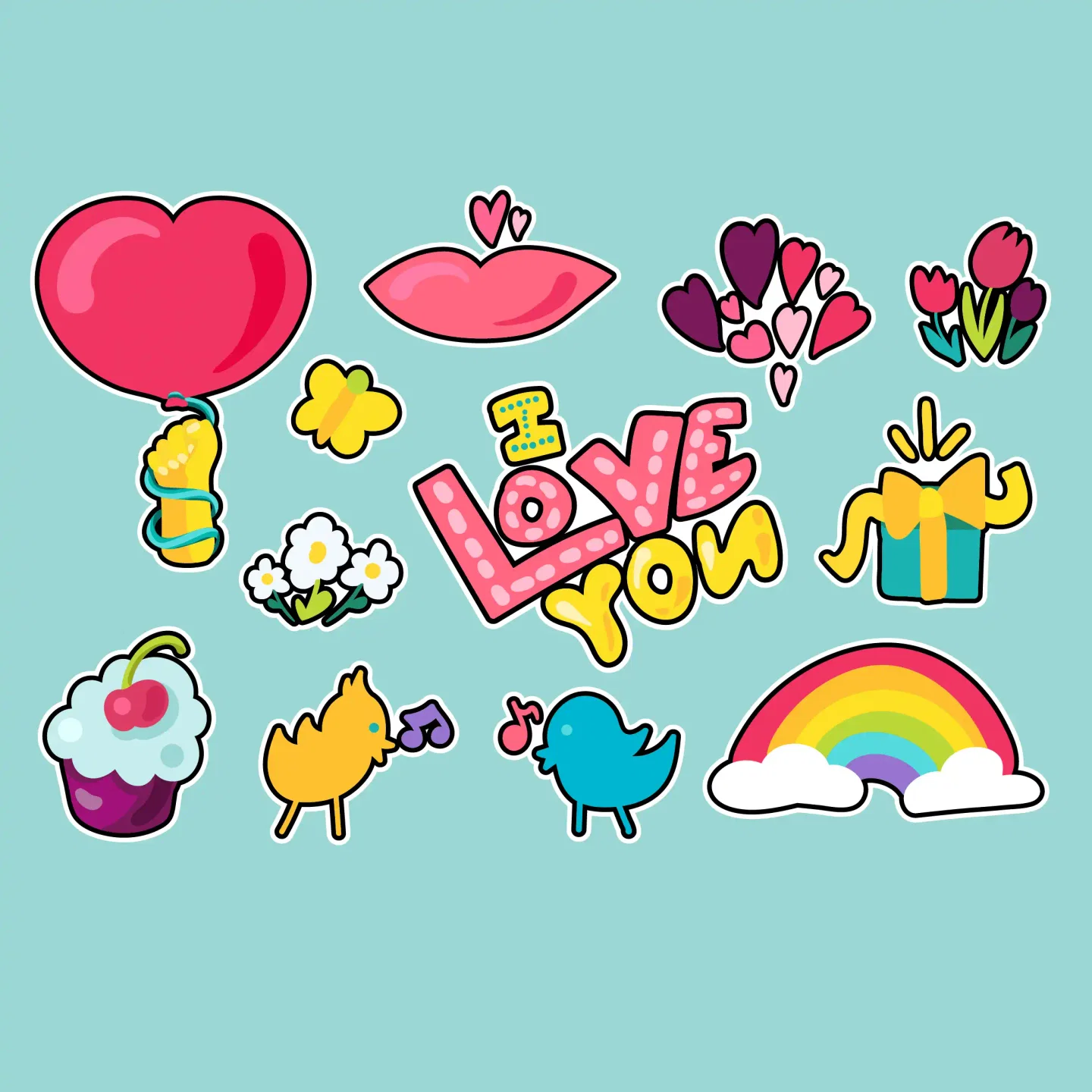 Romantic Love Stickers