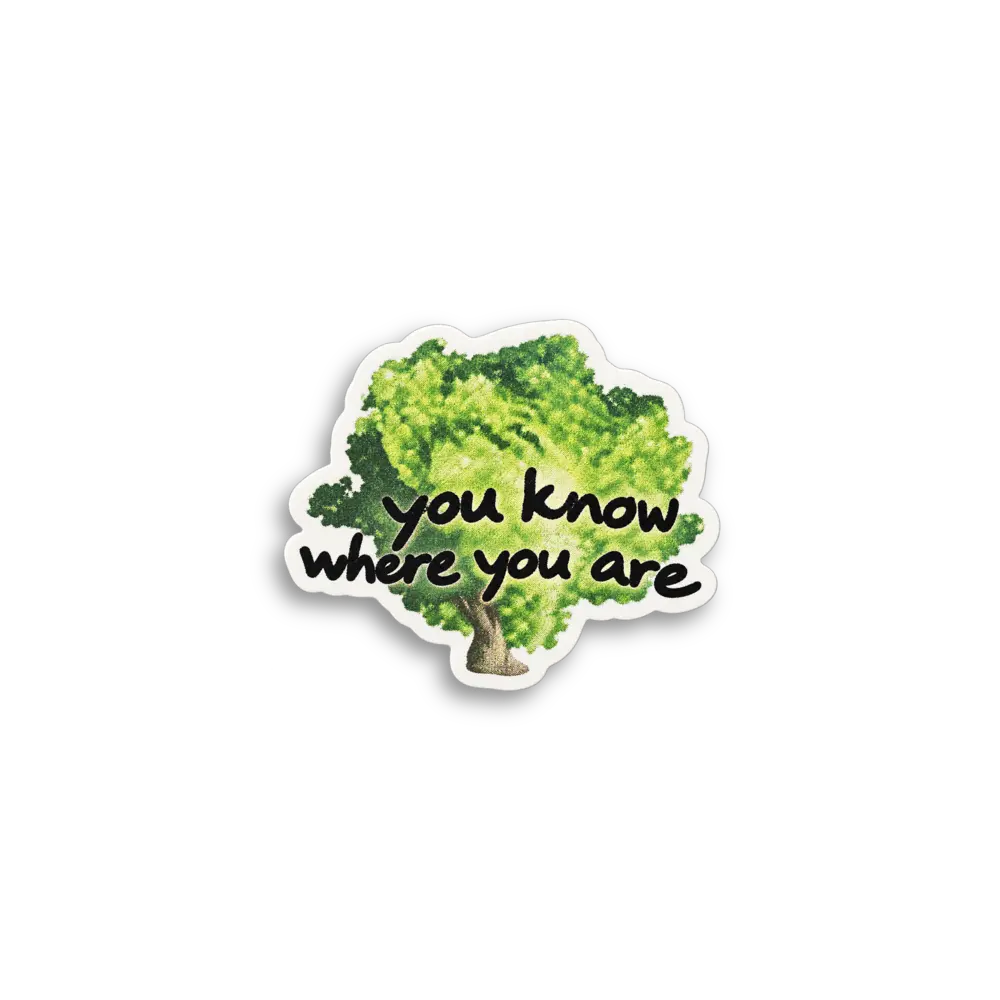 Green Tree Quote Sticker