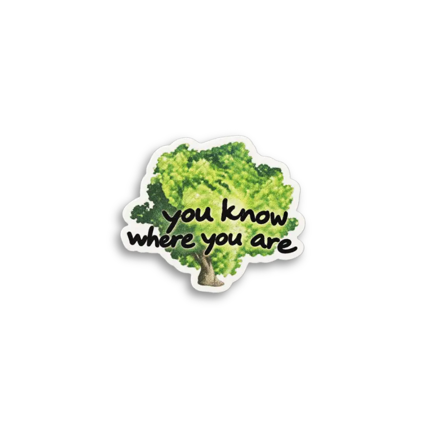 Green Tree Quote Sticker