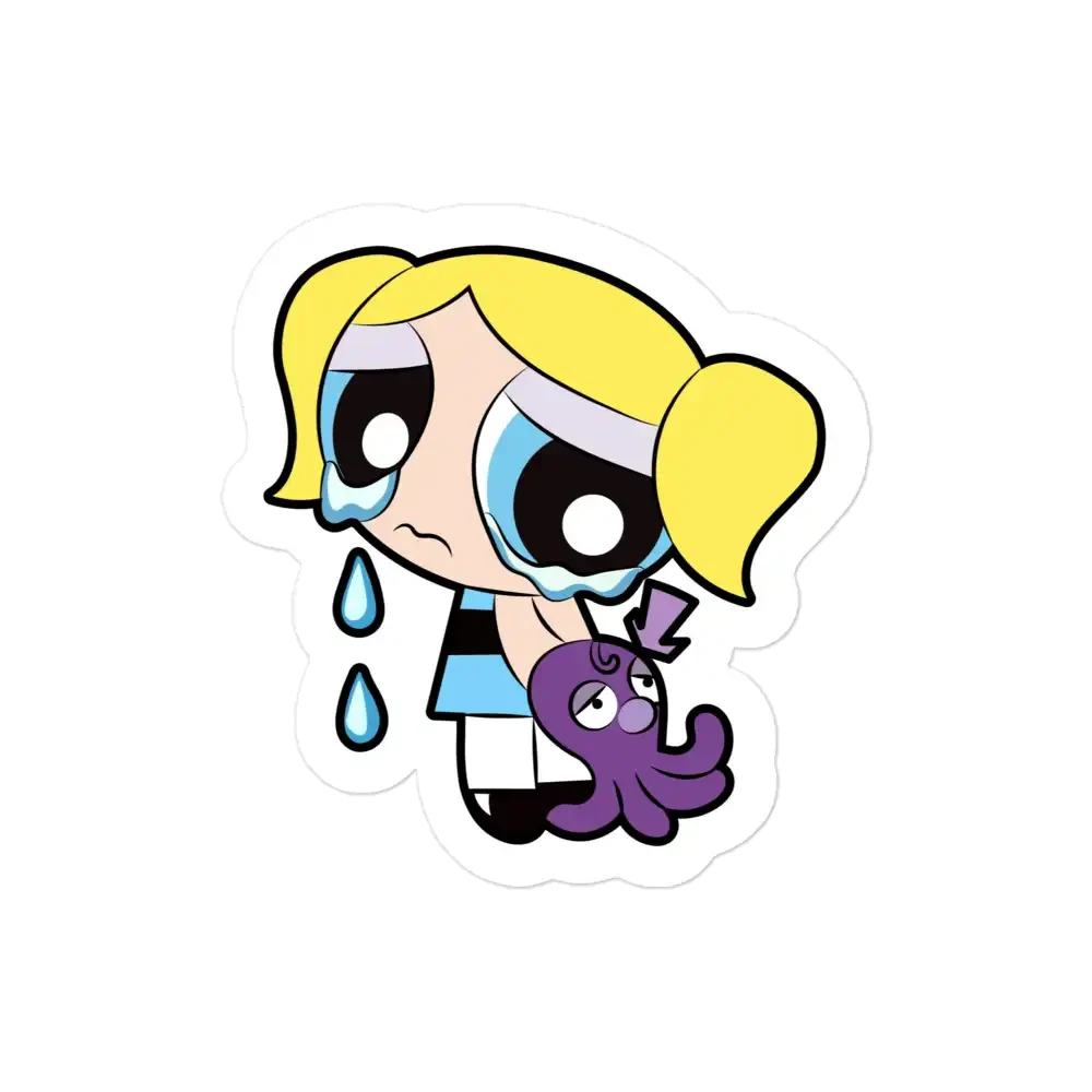 The Powerpuff Girls Bubbles Crying Sticker