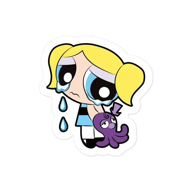 The Powerpuff Girls Bubbles Crying Sticker