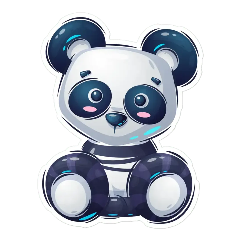 Teddy Panda Sticker