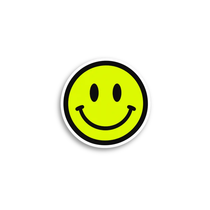 Neon Smiley Sticker
