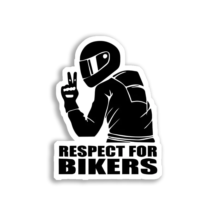 Respect for Bikers Car Sticker