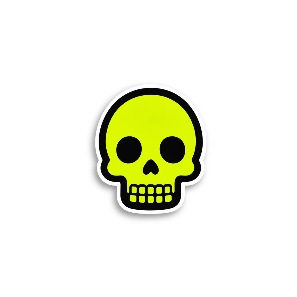 Neon Skull Sticker