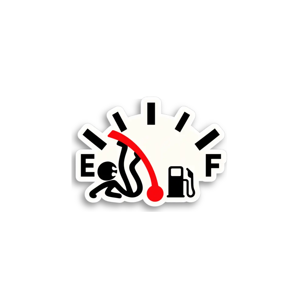Low Fuel Gauge Sticker