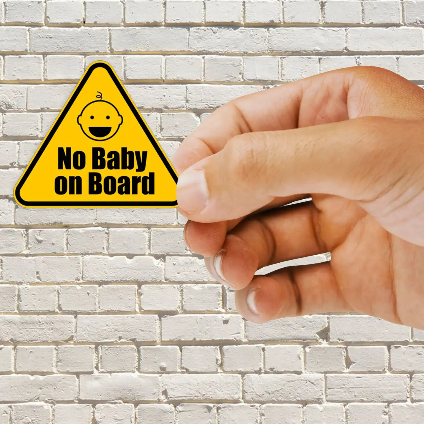 No Baby on Board Sticker