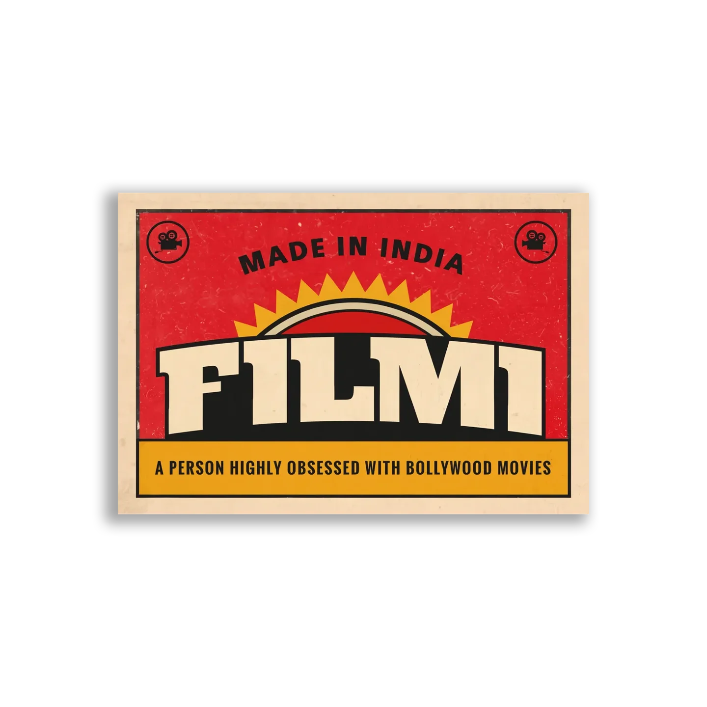 Made in India Filmi Bollywood Movies Sticker
