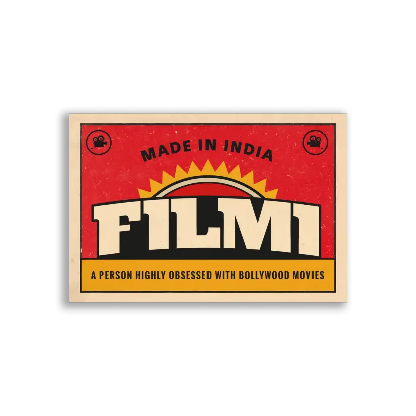 Made in India Filmi Bollywood Movies Sticker