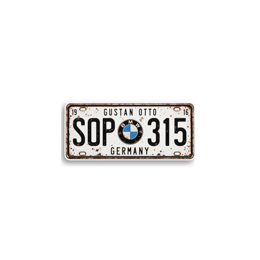 German 315 Plate Sticker