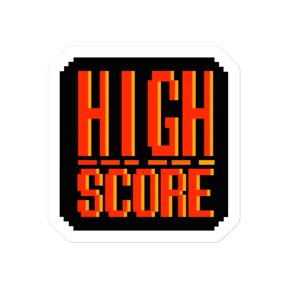 Pixel High Score Sticker