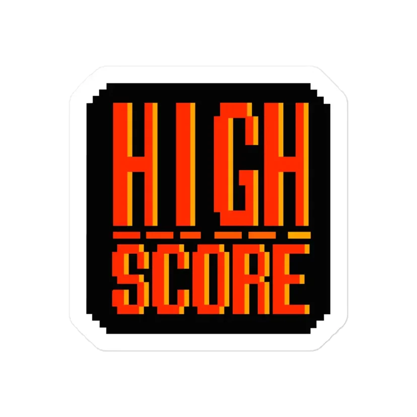 Pixel High Score Sticker