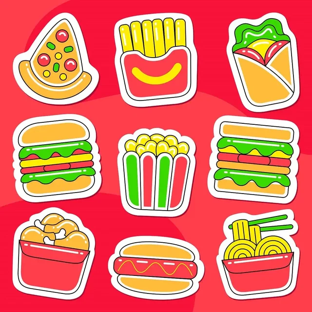 Fast Food Stickers