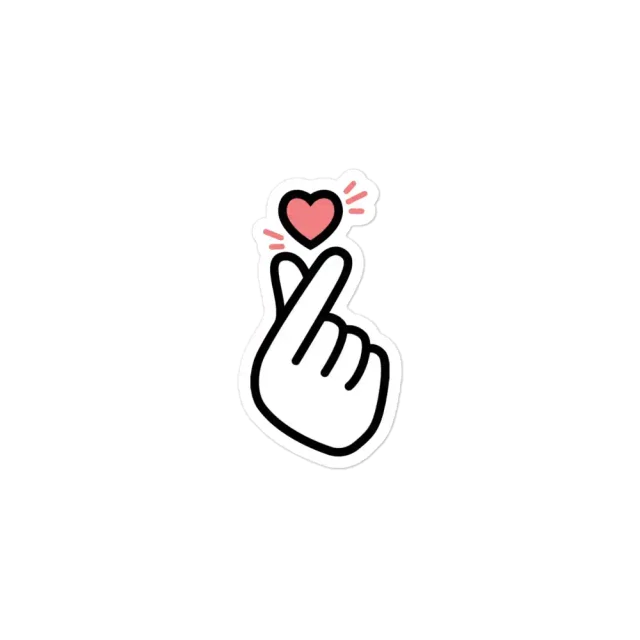 Korean Finger Heart Sticker