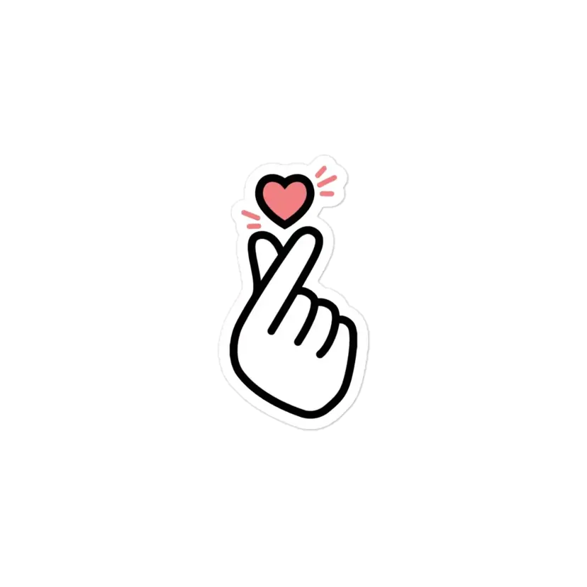 Korean Finger Heart Sticker