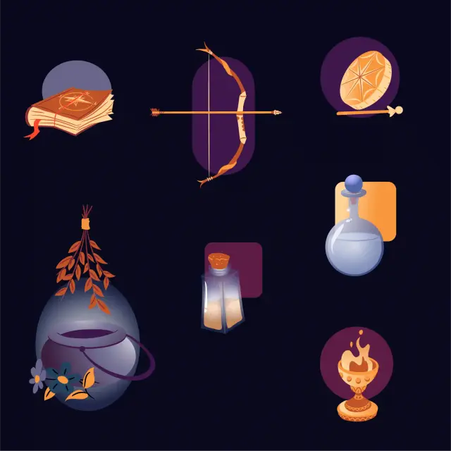Magic Elements Stickers Set