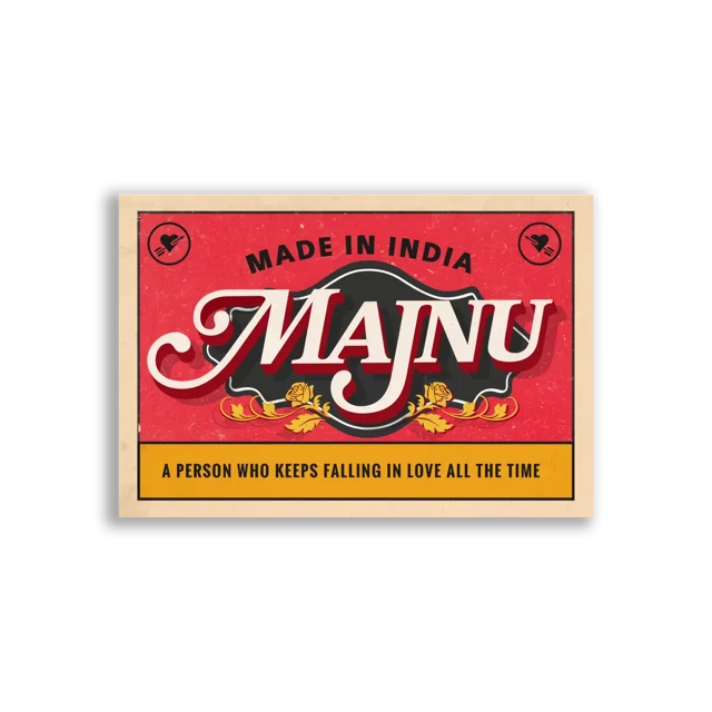 Made in India Majnu Keeps Falling in Love Sticker