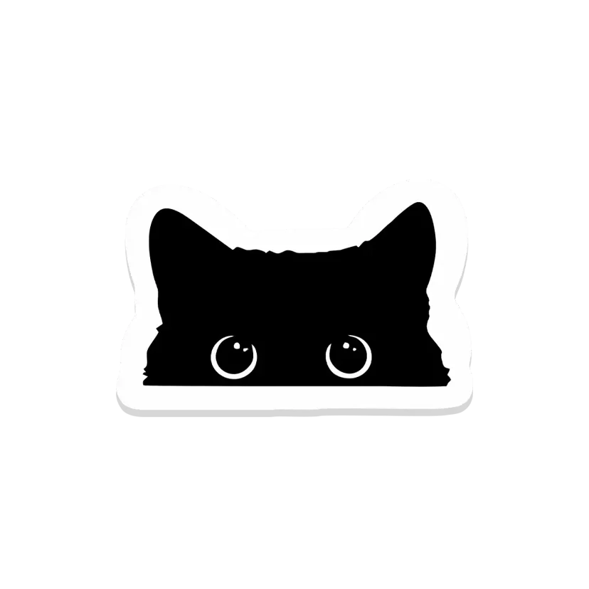 Peeking cat Sticker