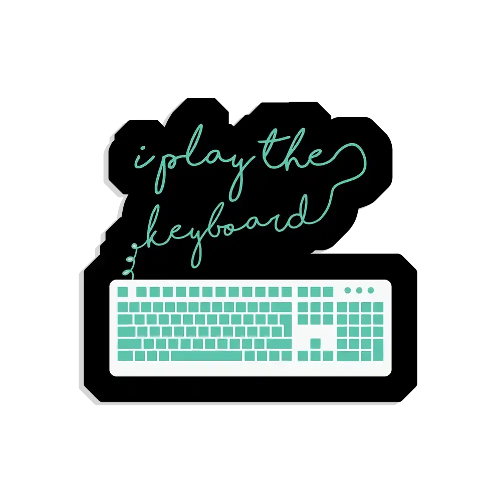 I play the keyboard programmer Sticker