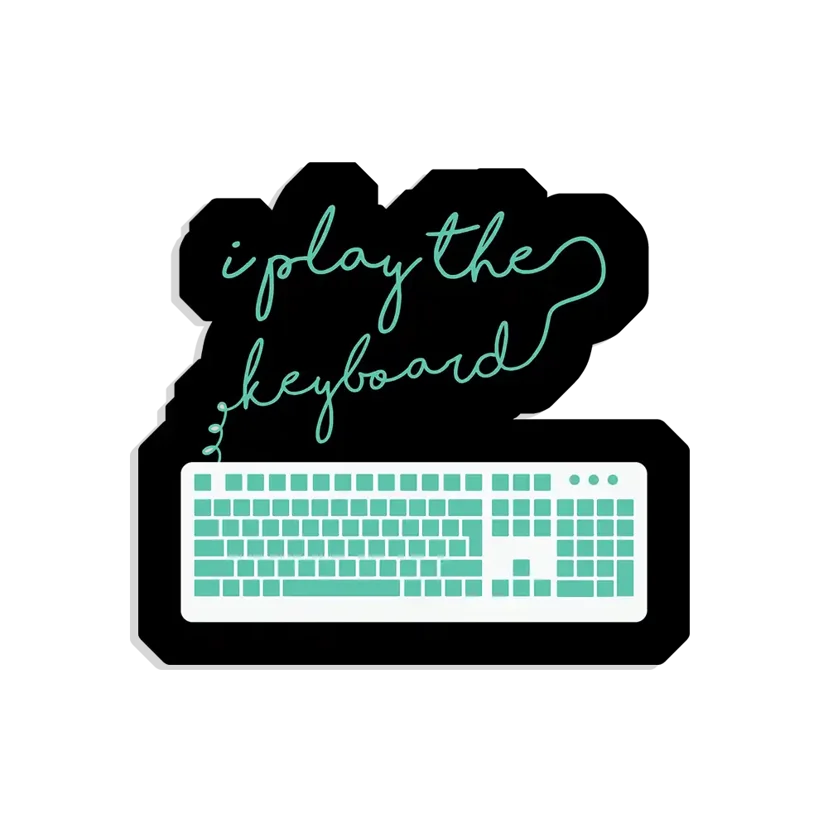 I play the keyboard programmer Sticker