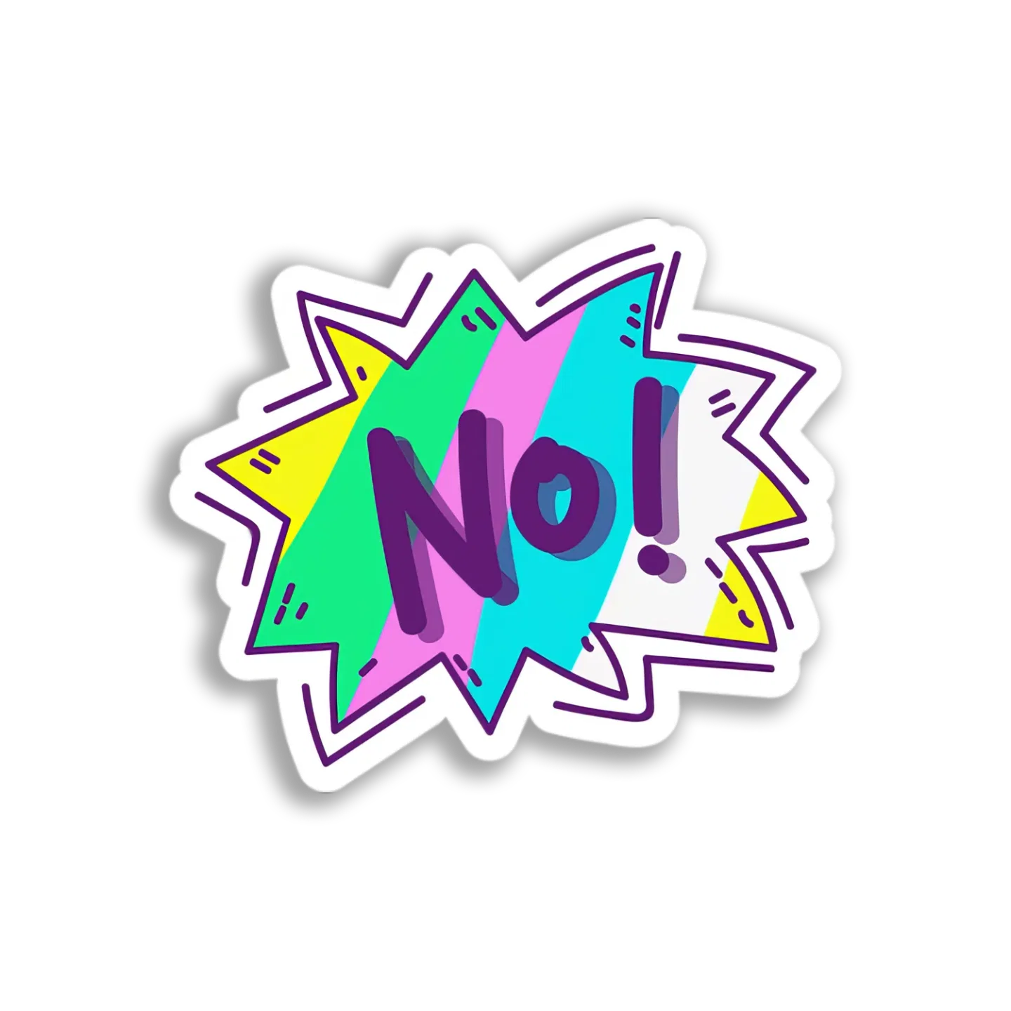 No! Speech Bubble Sticker