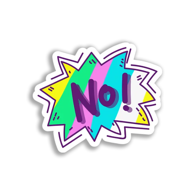 No! Speech Bubble Sticker