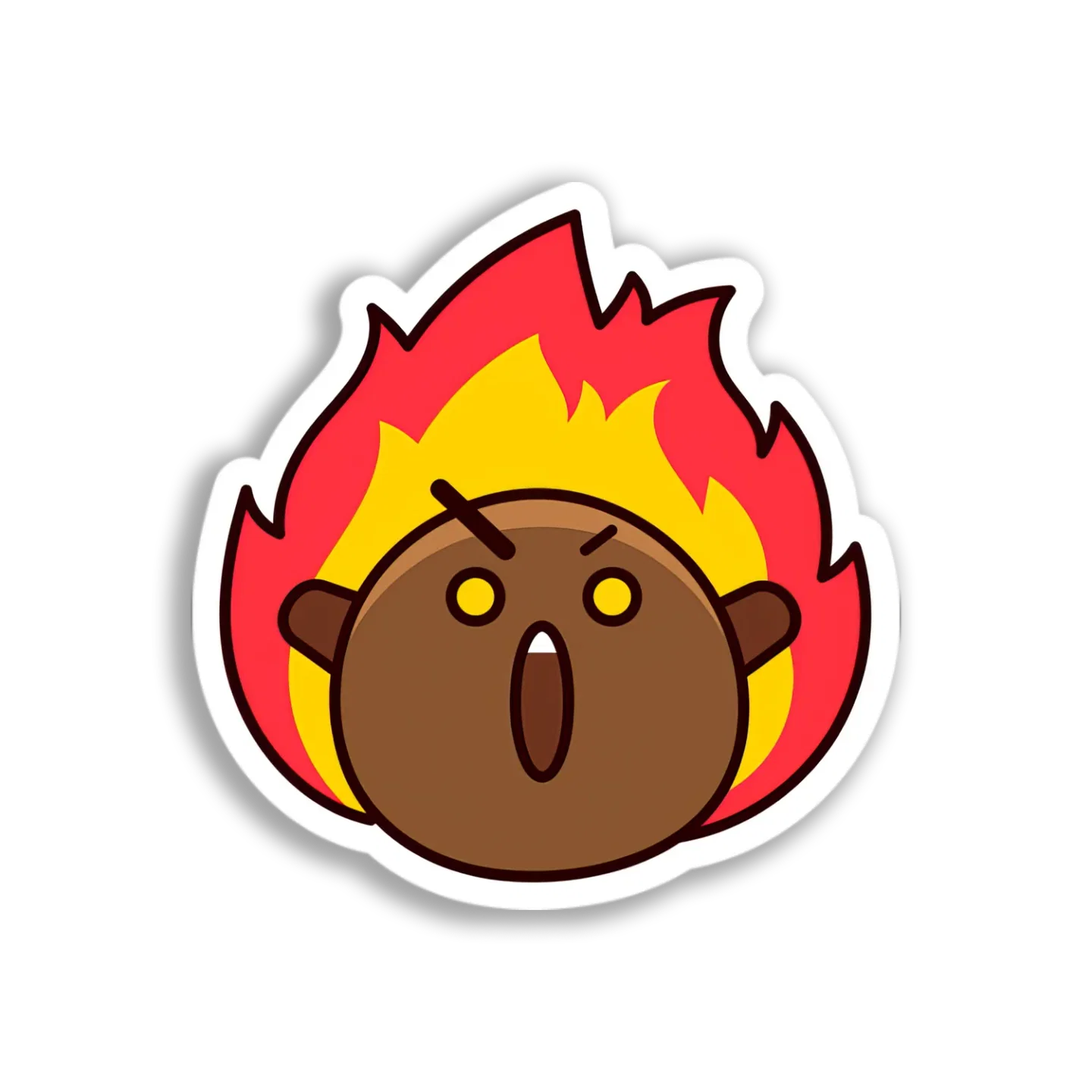 Angry Firehead Emoji Sticker
