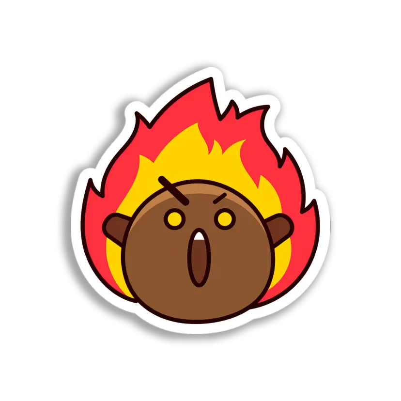 Angry Firehead Emoji Sticker