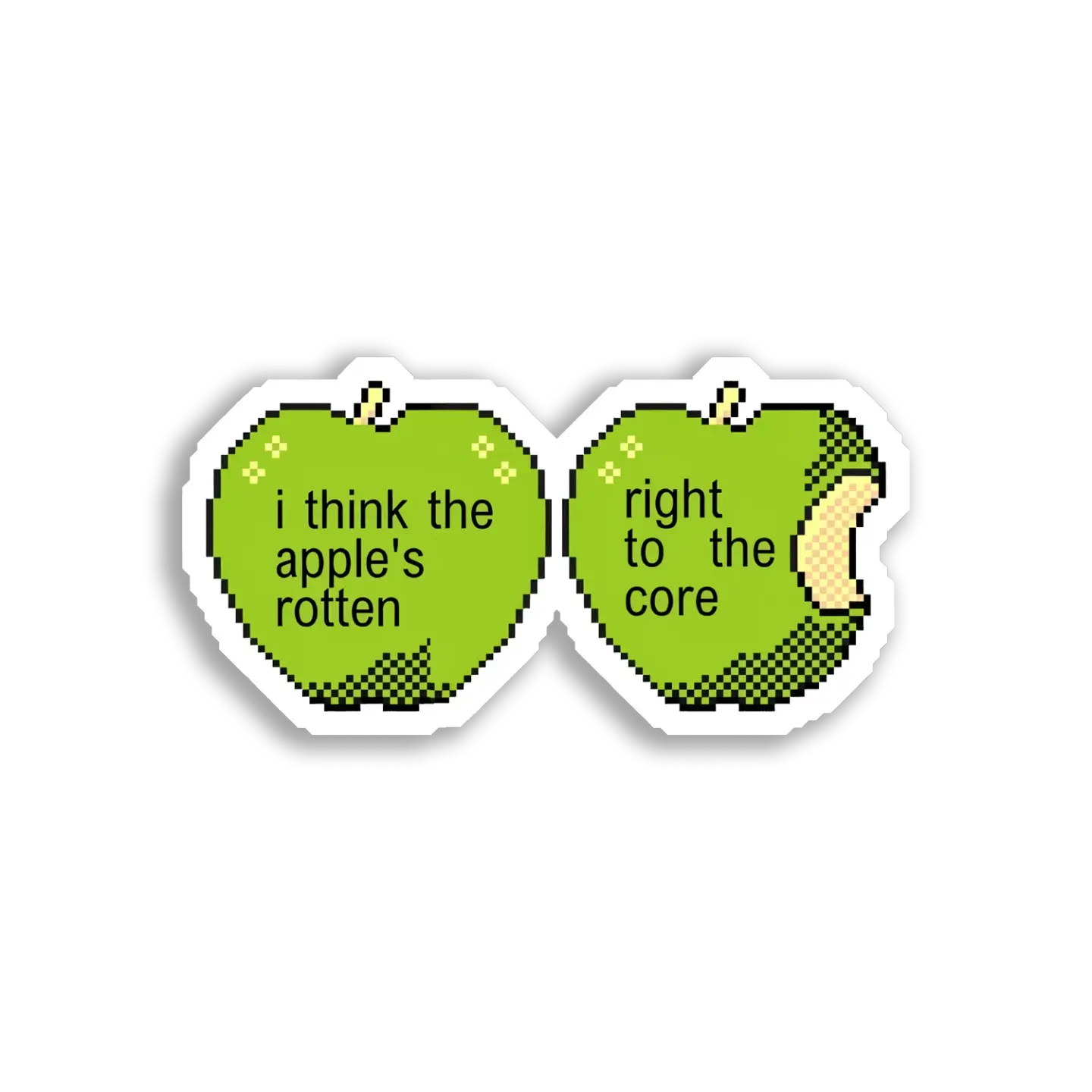 Rotten Apple Right to the Core Sticker