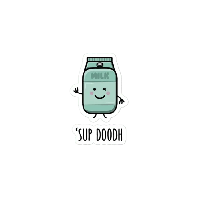 Sup Doodh - Funny Desi Puns Sticker