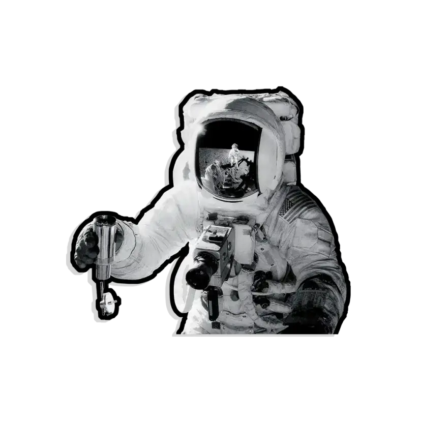 Astronaut on Moon Sticker