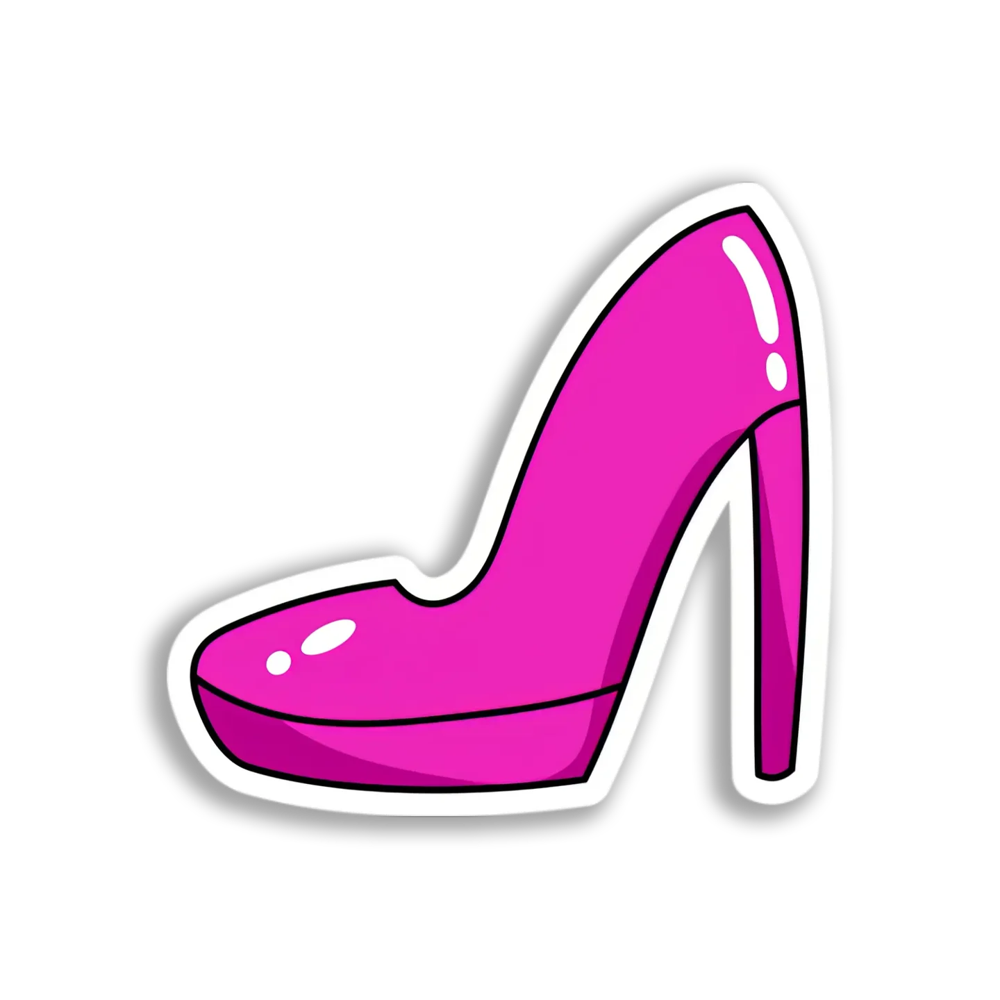 Pink High Heel Shoe Sticker