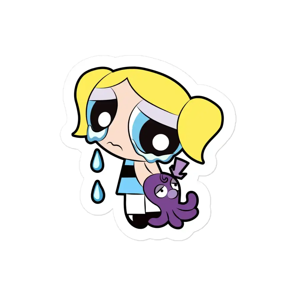 The Powerpuff Girls Bubbles Crying Sticker