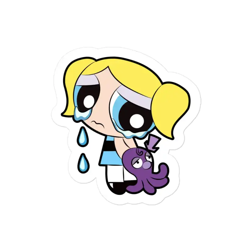 The Powerpuff Girls Bubbles Crying Sticker