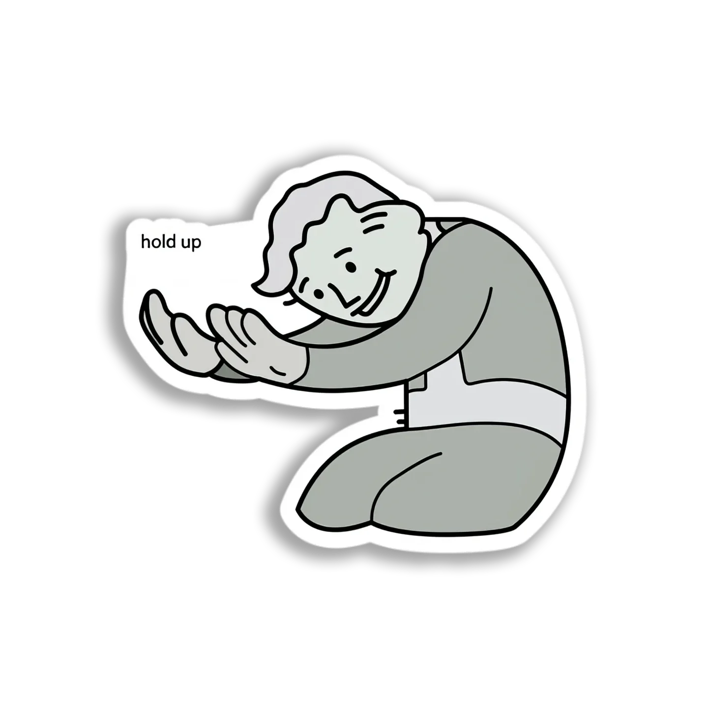 Vault Boy Hold Up Sticker