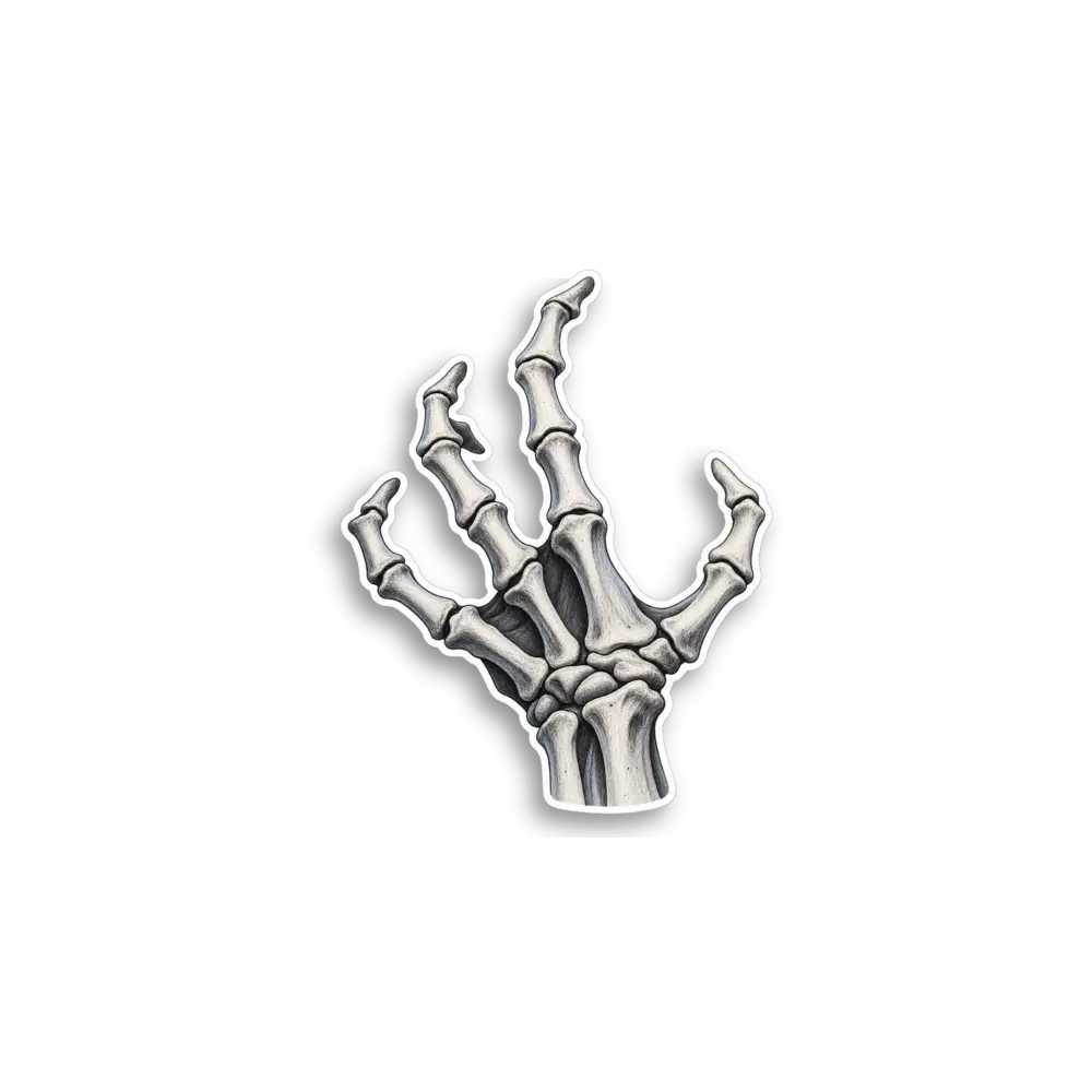 Skeleton Hand Sticker