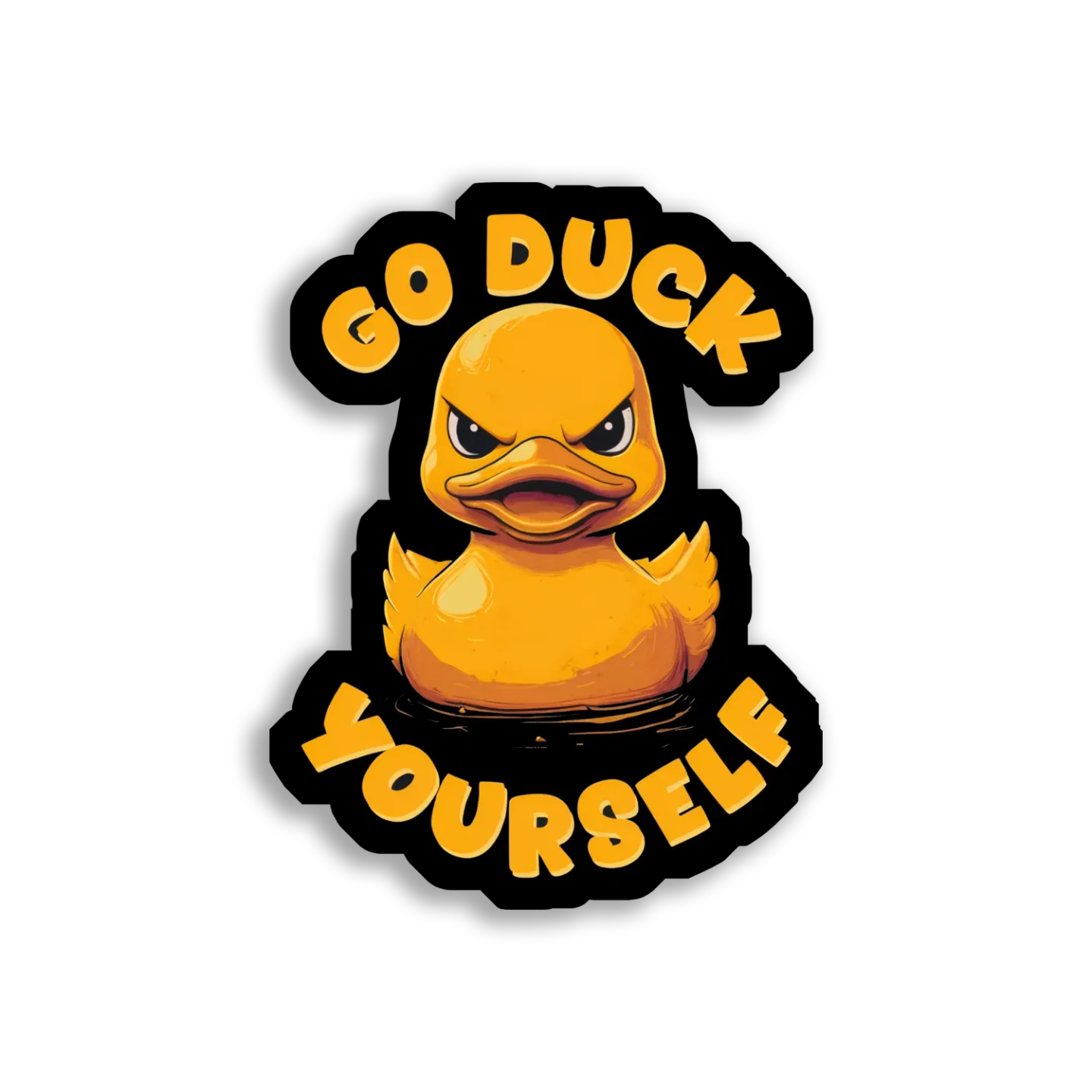 Go Duck Yourself Angry Duck Sticker