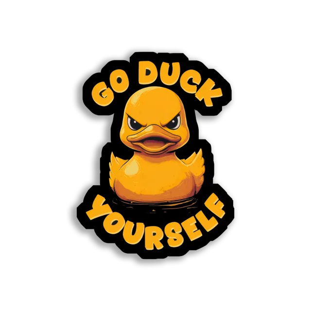 Go Duck Yourself Angry Duck Sticker