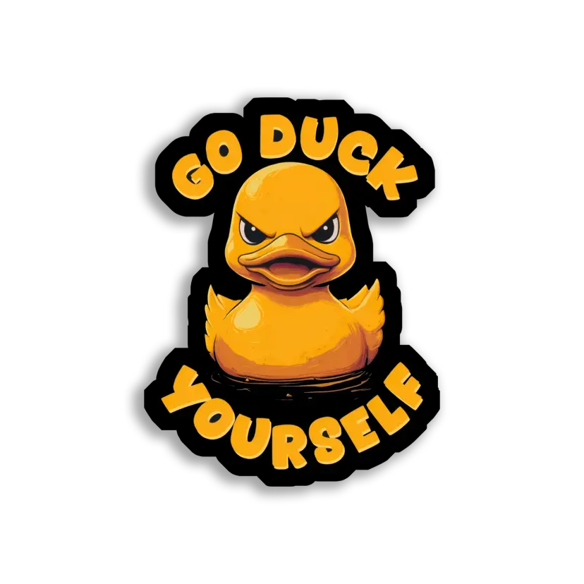 Go Duck Yourself Angry Duck Sticker