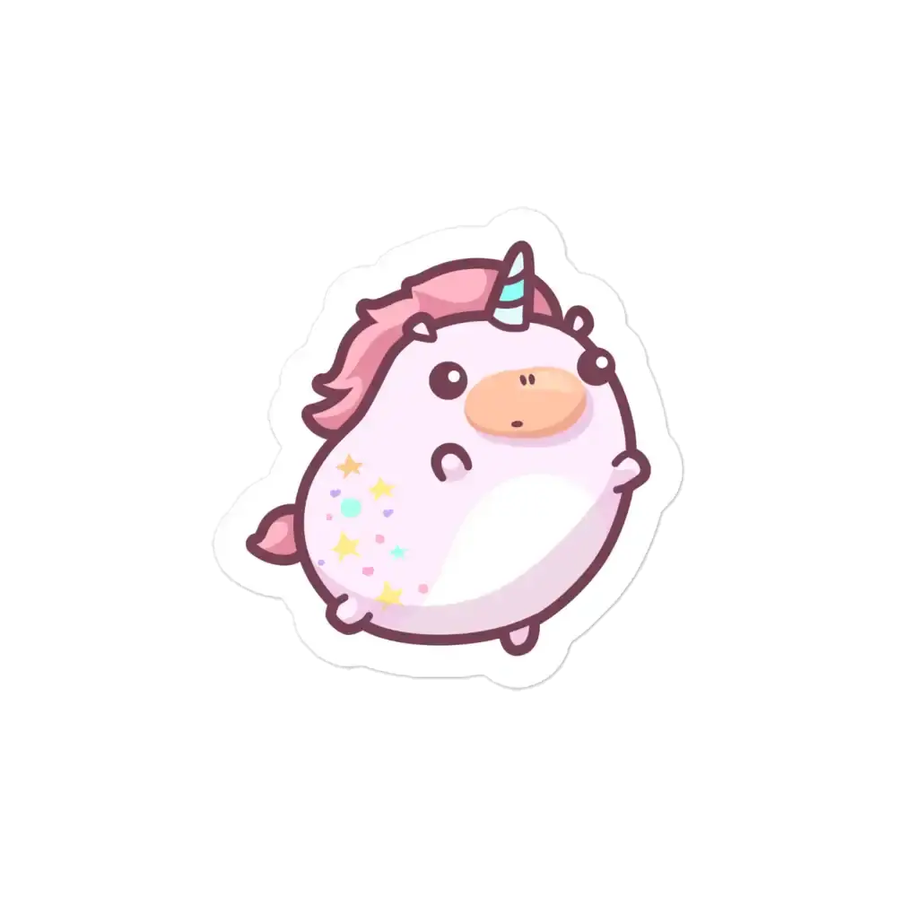 Cute Fat Unicorn Sticker