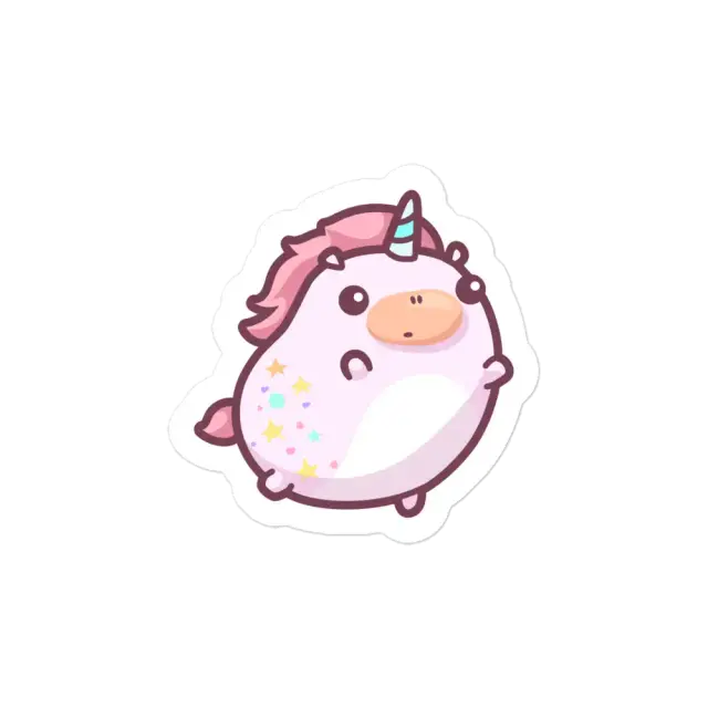 Cute Fat Unicorn Sticker