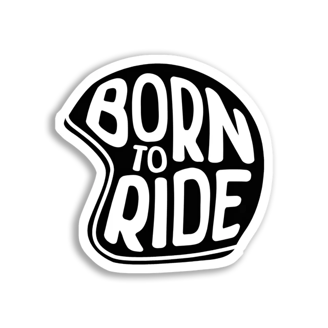 Born to Ride Motorcycle Helmet Car Sticker