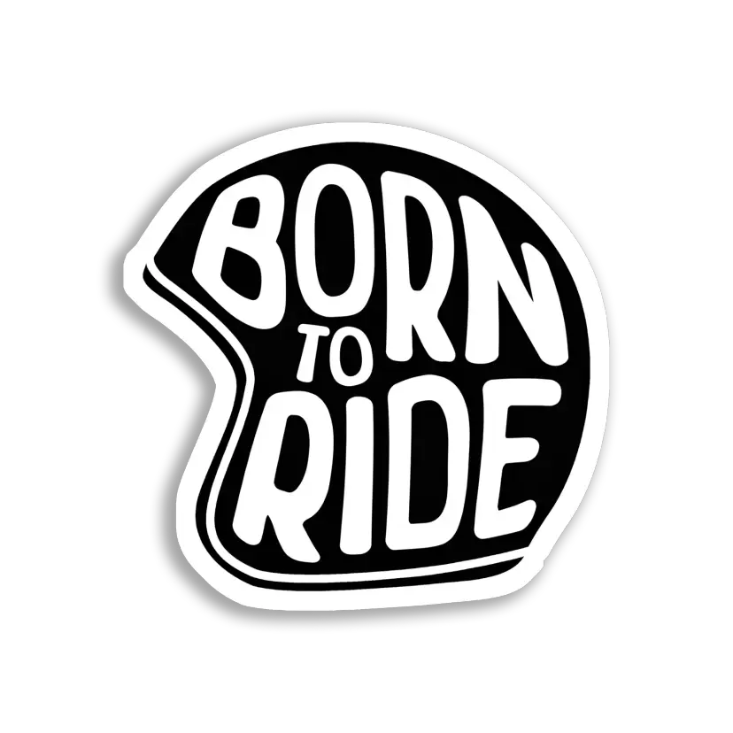 Born to Ride Motorcycle Helmet Car Sticker