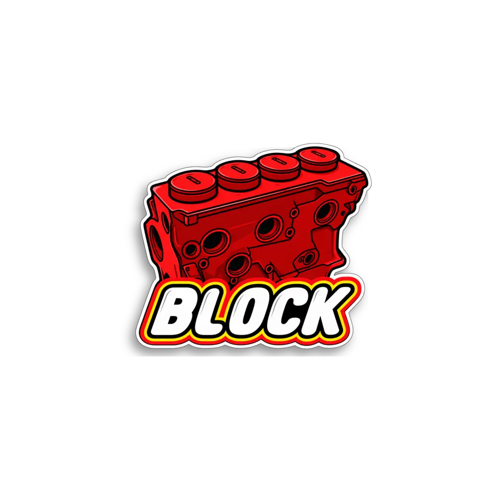 Engine Block Sticker