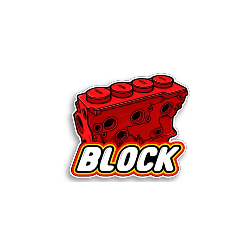 Engine Block Sticker