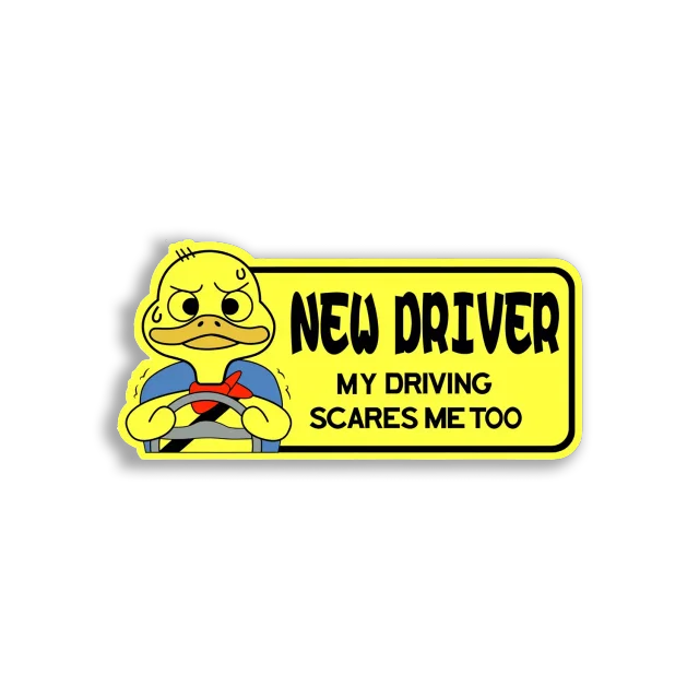 New Driver My Driving Scares Me Too Car Sticker